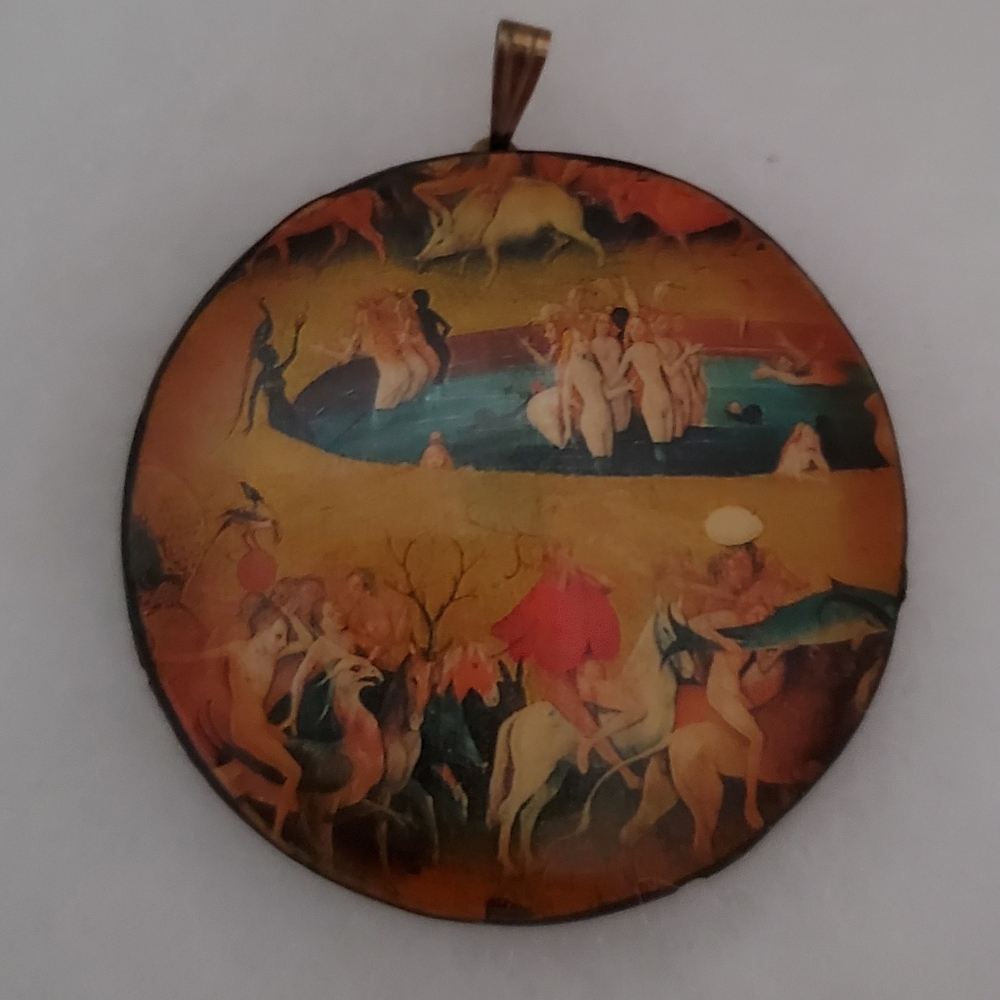 VERY RARE Garden of Earthly Delights Pendant Renaissance Artist Hieronymus Bosch